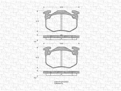 MAGNETI MARELLI 363702160216 -  Комплект тормозных колодок, дисковый тормоз
